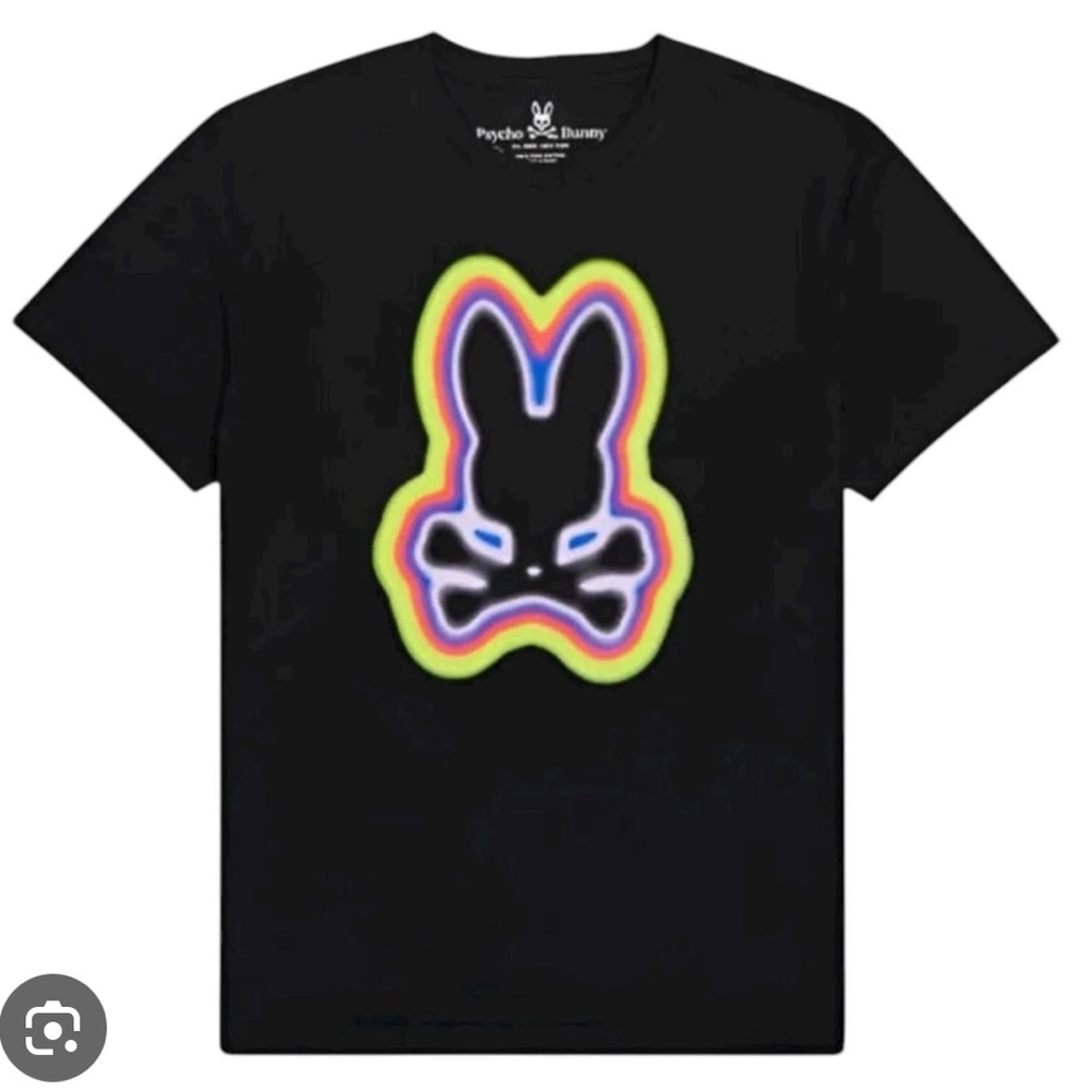 Mens Psycho Bunny Black/Multicolored image T-shirt